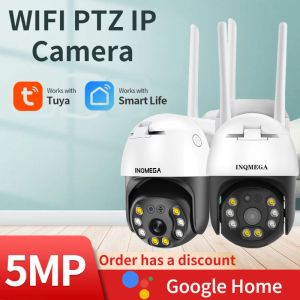 カメラinqmega 5MP wifi ptz ip camera tuyaスマートホームモニターセキュリティビデオ監視昼と夜のフルカラーCCTV