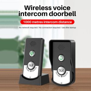 Intercomo Intercom Intercoms campainhas de longa distância Intercomunicador Voz Doorbell IP54 à prova d'água para hotel em casa