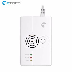 Detector eTiger Wireless ESD6A Gas Detector Independent Or work For Home Security Alarm System Wireless combustion Gas Detector