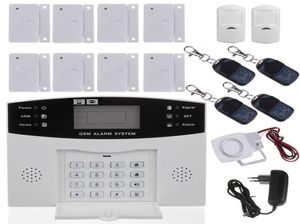 Wireless GSM Home Security Alarm System med LCD Auto Dialer SMS Telefonsamtal Remote Control6 Grupp av telefonnummer2 Grupp av SM9696179