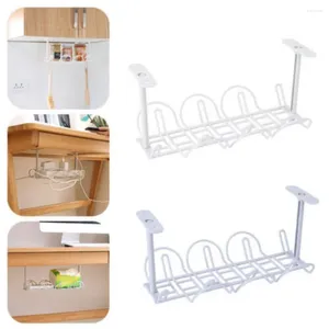 Kitchen Storage Under Desk Cable Management Tray Cord Holder Office Home Wire Rack Tidy Socket Hang For Offices Living Room