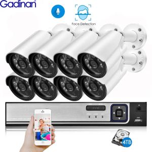 Система H.265AI 8CH 5MP POE NVR KIT SONY IMX335 Обнаружение Audio 2,8 мм IP AI Camera Outdoor CCTV System System