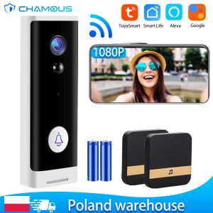 SYSTEMOWY WIFI Kamera do drzwi Tuya Smart Home Wireless Door Bell 1080p Door Batere Door Telefon Alexa Camera Mini Intercom Apartment