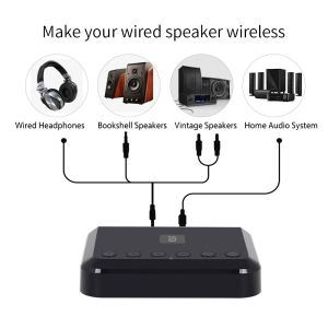 Receptor de áudio Wi -Fi sem fio adaptador para AirPlay Spotify DLNA NAS Multiroom Stream de som Bluetooth 5.0 Adaptador óptico de música WR320