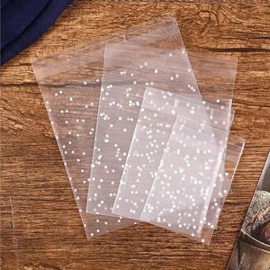 Gift Wrap Candy Cookies Packaging Bags 50Pcs/Set Thickened Frosted Dot Pattern Self Sealing Plastic Bag DIY Self-adhesive Accessories