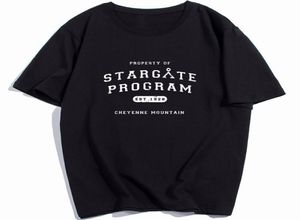 Męskie koszule Stargate T Własność Program Stargate Tshirt graficzny koszulka Man Man Summer Oversize Niesamowite Tshirt3247199