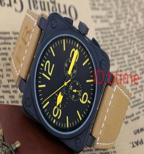 New Men039s relógios automáticos mecânicos de aço inoxidável relógio Bell Aviation Limited Edition Dive Black Rubber Borracha Bluy Wrist8287209