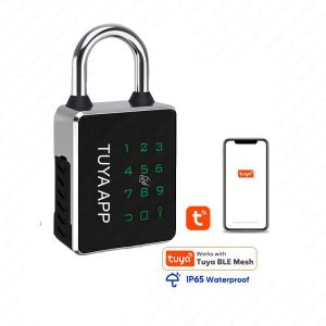 Lås 4 i 1 vattentät tuya bluetooth -app fjärrkontroll lösenord IC -kort nyckel smart hänglås antitheft bagage väska elektroniskt lås