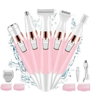 5 In1 Body Hair Epilator Epilatore a ascella Bikini gamba pubica Terrimer Electric Razor Clipper Shaver Women 240322