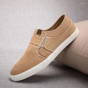Casual Shoes Vulcanized Canvas Fashion Men Sneakers Designer Slip On Flat Comfortable Working Tenis Masculino