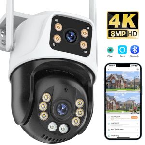 CAMERAS 8MP 4K PTZ Camera IP Camera WiFi esterna HD 4MP H.265 Sicurezza di sorveglianza wireless CCTV 4MP Tracciamento AI P2P OnVif Icsee