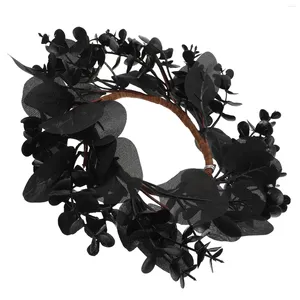 Decorative Flowers Halloween Decor Wreath Po Props Paper Ring Front Door Silk Flower For Home Party Favor Ornament Wall