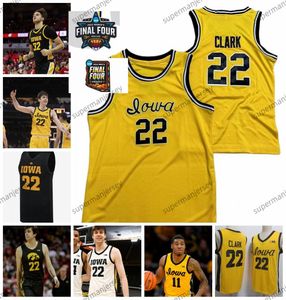 2024 Final Four 4 Jersey Iowa Hawkeyes Basquete NCAA College Caitlin Clark Luka Garza Joe Wieskamp CJ Fredrick Bohannon Connor McCaffery Ulis Toussaint Mulheres