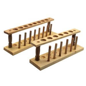 Equipment 2 pieces/lot Diameter 21mm Wood Test Tube Rack Holes Glass or Plastic Test Tube Stand for kid Laboratory Equipment