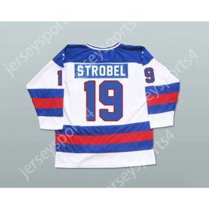 GDSIR Custom Eric Strobel1980 Miracle on Ice Team USA 19 Hockey Jersey Nuovo Top E-M-L-XL-XXL-3XL-4XL-5XL-6XL