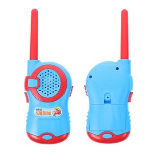 2 datorer Trådlös telefon Walkie Talkie Toy Plastic Inter-Telefon Telefon 19x7x3cm Blue PVC Cartoon Inter-telefon barn 240327