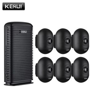 Kits kerui alarme de movimento de movimento sem fio alarme impermeável PIR PIR Motion Sensor Detector de garagem Garage Burglar Alarme System Sino