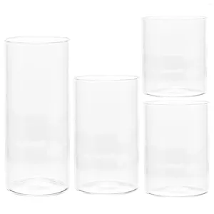 Candele 4ps 4pcs Glass Glass Shade Pilastro