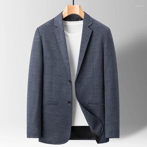 Herrenanzüge hochwertige Mode gutaussehende Geschäftstätigkeit auf feinem britisch-farbigen Stoff zwei Farben Männer Blazer Slim Fit