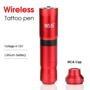 Maskin trådlös tatueringspenna med litiumbatteri kraftfullt korlöst RCA Cap Motorpistol för tatuering Artist Body Supply gratis shopping