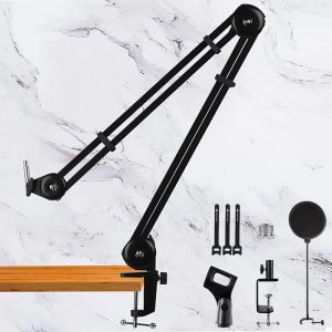 Monopods Microfone Boom Arm Stand Stand Pesado Cantilever Suporte Tripé Suspensão Ajuste Scissor Spring Spring Mic Stand