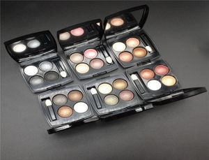 Maquiagem de marca profissional sombra de olho 4 cores Paleta de sombras foscas de sombras com pincel3378115