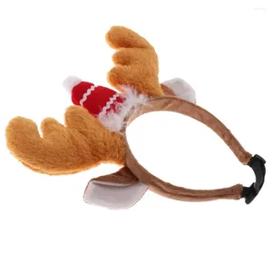 Dog Apparel Pet Christmas Headband Reindeer Antlers Head Loop Headwear