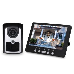 Intercom 7 -дюймовый монитор HD -камера видео дверь дверь дверной звонок с помощью системы IR Ночное видение проводной дверной камеру