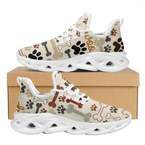 Casual Shoes INSTANTARTS Cartoon Dog Bone Print Women's Cute Running Breathable Mesh Flat Summer Soft Fashion Sneakers Zapatillas