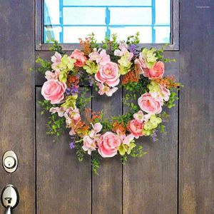 Fiori decorativi cuore ghirlanda ghirlant ghirtine ghirtine's con simulazione fiore rosa per matrimonio felice