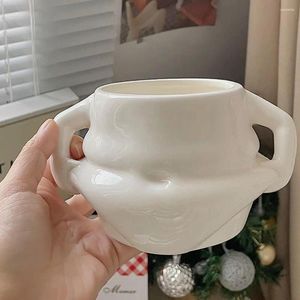 Tassen Kawaii Keramik Kaffeetassen Persönlichkeit Tee Wasser trinken Home Bauch Kreative Prise Dekoration Vase R4Q3