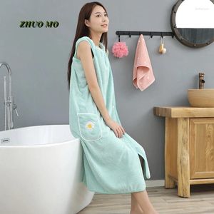 Towel Soft Pineapple Grid Bath Skirt Embroidered Coral Velvet For Girls Absorb Water Microfiber Bathroom Bathrobe TW902