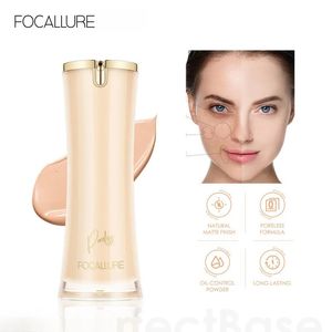 Focallure Liquid Foundation Vollbedeckung Basiscreme für Gesicht 30 ml Ölkontrolle Make -up Concealer wasserdicht 240327