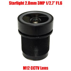 Parts 5PCS/Lot Starlight 3MP 2.8mm 1/2.7" F1.6 IR Wide Angle View M12 MTV Mount CCTV Fixed Board Lens for Security Camera by SankiView