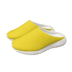 Scarpe casual sandali estivi donne scivolano calzature metà per piatti di signore gialle di colore giallo pantofole da esterno