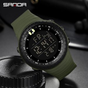 Relógios Sande Sports Casual Outdoor Sports Electronic Men Military Relógio Clock impermeável 50m Homens assistir Orologio Da Uomo