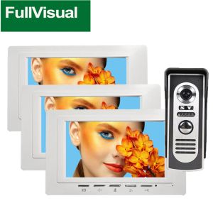 Intercom Fullvisual Wired Video Intercom For Home Door Phone Doorbell 7 Inch Indoor Monitor.1200TVL Outdoor Station Day Night Vision IR