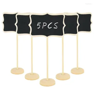 Party -Dekoration 5pcs rustikale Hochzeit Mini kleine hölzerne Kreide Blackboard Braut Dusche Geburtstag Home Decor Schreibmeldung Meldung