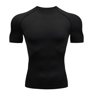 Männer, die Komprimierung T-Shirt Kurzarm Sport Tees Gym Fitness Sweatshirt männlicher Jogging Tracksuit Homme Athletic Shirt Tops 240321