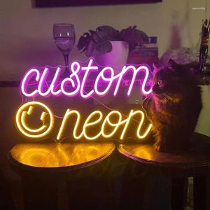 Party Supplies Pink Lighting Christmas Holiday Flexible Custom LED Light Neon Sign for Bedroom Decor