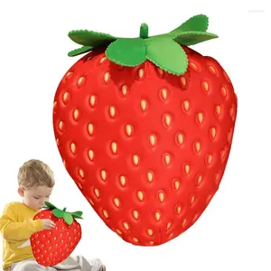 Pillow Strawberry Plush Shaped Pillows Stuffed Fruit Doll Toy Resilient And Soft For Girl's Room Car Home Decor