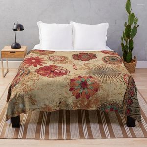 Coperte autunno peluche divano da letto da letto divano decorativo da viaggio coperta campeggio retrò retrò bohémien settanta modello vintage lancio di flanella