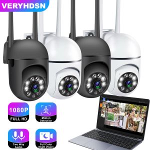 Câmeras 5g 2.4g Câmera Wi -Fi 1080p IP Outdoor 4x Zoom sem fio Protection Monitor AI Câmeras de vigilância de rastreamento inteligente Twoway