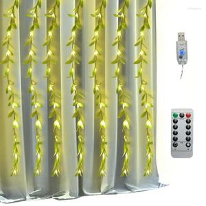 Dekorativa blommor Fairy Lights with Vines Artificial Ivy Garland String Safe Battery Powered For Bedroom Wall Room