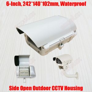 Muhafazalar 6 inç IP66 Su Geçirmez CCTV Kamera Muhafazası 242x140x102mm Alüminyum Alaşım Dış Kutu Zoom Mermi Güvenlik Kamera Muhafaza Kılıfı