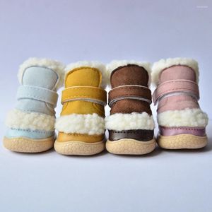 Abbigliamento per cani 4 pezzi/set di scarpe da pet inverno inverno impermeabili stivali da neve piovosi calzature per cucciolo di cagnolini chihuahua yorkie