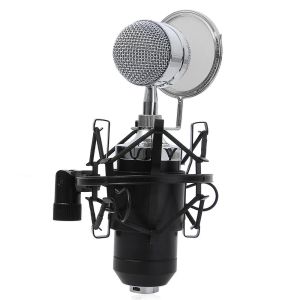 Microphones Wired Sound Studio Recording Condenser Microphone 3.5mm Stereo MIC with Stand Holder for Computer