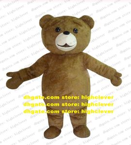 Adorabile Ted Teddy Bear Mascot Costume da cartone animato per adulti Abbigliamento Abbigliamento Banchet Business Street CX2026 Ship7517722