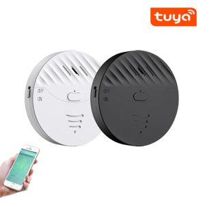 Detektor Tuya WiFi Trådlös fönsterdörr Vibrationssensor Detektorlarm 130dB Ljud för hemsäkerhet Antitheft
