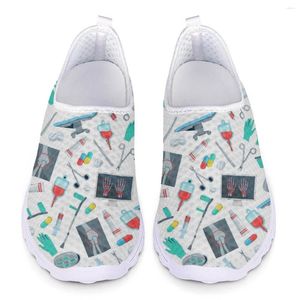 Casual Shoes INSTANTARTS Knitting Sock Footwear Lightweight Sports For Women Device Print Cute Light Zapatillas De Mujer